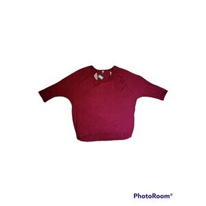 Maurices Studio Y Sweater Womens Large 3/4 Sleeve Back Key Holes Drop Shoulder